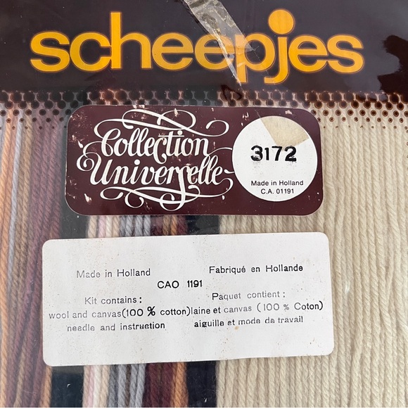 Scheepjes Framed Horse Portrait Needle Point Kit 3172 Holland Unworked Vintage - Picture 4 of 7